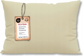 Pamut Párnahuzat 50X70 Bézs Szuper Minőség Rejtett Cipzár Lengyel