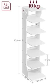 BOTARO cipősszekrény fehér