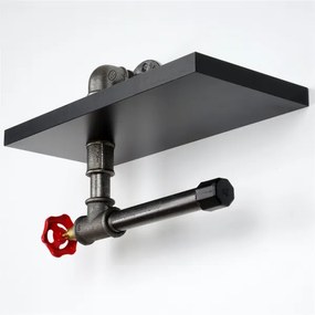 Vécépapír tartó polccal BORU fekete