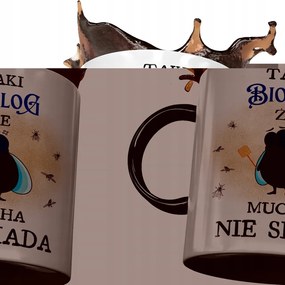 Fekete Bögre Biológusnak, hogy a légy ne üljön le fényképes nyomattal