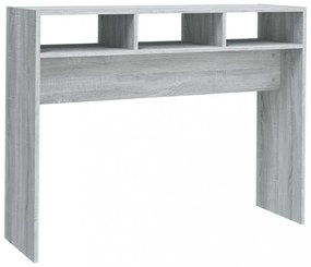 szürke sonoma színű szerelt fa tálalóasztal 105 x 30 x 80 cm