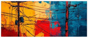 Kép - Absztrakt elektromos vezetékek (120x50 cm)