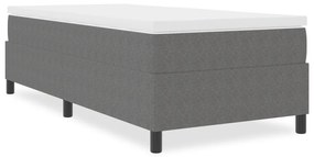 Rugós Ágy Light Grey Egyszemélyes Corduroy Szövet