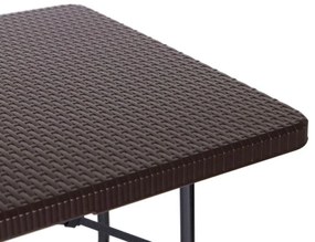 Catering készlet asztal + 2 pad 180cm Brown Rattan