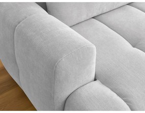 Világosszürke kinyitható-tárolóhelyes sarokkanapé (jobb oldali-heverő résszel) Fuji – Bobochic Paris