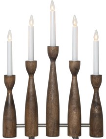 Sötét natúr színű konnektorhoz csatlakoztatható karácsonyi fénydekoráció Midja 2.0 – Star Trading