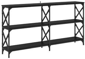 Konzolasztal Musta tammi 156 x 28 x 80,5 cm Faanyag