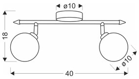 Bronzszínű mennyezeti lámpa üveg búrával ø 10 cm Rodia – Candellux Lighting