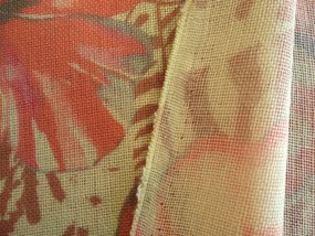 Mg Tk függöny Len X9 Sárgabarack Virágok 160cm lengyel 1,0m