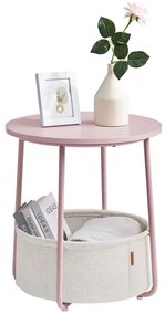 Kisasztal NOIRA rózsaszín/fehér