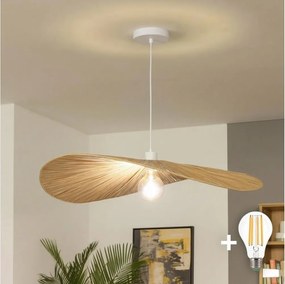 Brilagi - LED csillár zsinóron CERIA BOHO 1xE27/40W/230V átm. 80 cm raffia