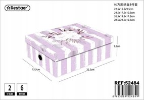 Dekoratív doboz fedővel 22.5x15.5cm dekoratív