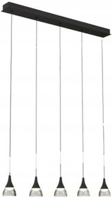 Led FĂŒggesztĂ©k AZzardo Dalmatia 5 fekete AZ2910 25W 1500lm 3000K IP20