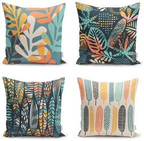 Colorful Leaves 4 db párnahuzat, 43 x 43 cm - Minimalist Cushion Covers