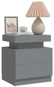 Szürke szerelt fa éjjeliszekrény 45 x 35 x 52 cm
