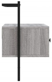 szürke sonoma szerelt fa fali TV szekrény 60,5 x 30 x 51 cm