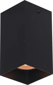 Mennyezeti spot lámpa fekete téglalap alakú cső 10cm modern spot Italux