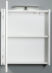 Piramida AKVA 60 H Tükrös fürdőszobai szekrény -1 ajtós kivitel - LED világítással - 60 x 69 x 13 cm