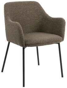 Barna kárpitozott karfás étkezőfotel Melilla – House Nordic