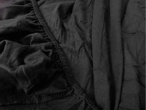 Jersey EXCLUSIVE fekete lepedő 160 x 200 cm
