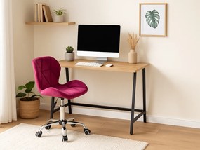 Dolgozószobai szett íróasztal TAYLOR SONOMA 100x50 cm + irodai szék AVOLA VELVET bordó