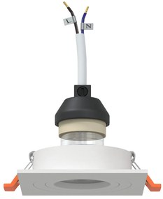 beépített reflektorok 12 db Négyzet GU10 Fehér 91x91 mm