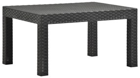 vidaXL antracitszürke PP rattan kerti asztal 58 x 58 x 41 cm