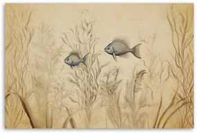 Gario Vászonkép Vízi növények halakkal Méret: 90 x 60 cm