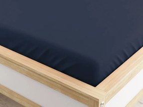 Mikroszálas gumis lepedő sötétkék 160 x 200 cm