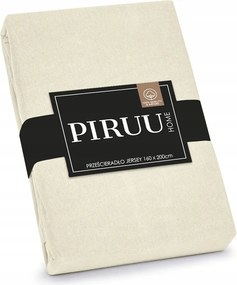 Pamut gumis lepedő 160x200 Puha Krémszínű Jersey Piruu