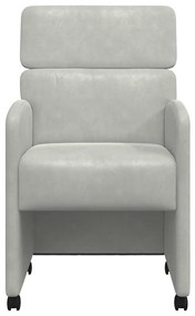 Kerekes Étkező Székek 2 pcs Világosszürke 58 x 65 x 98 cm