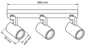 Spotlámpa LYNX 3xGU10/10W/230V fehér