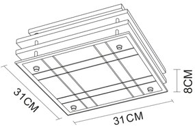 Globo 48089-2 - Mennyezeti lámpa 2xE27/60W ILLU