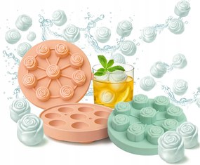 Szilikon Jégkocka Forma Rózsa Jégkocka Formák 3D Jégkrém 9db