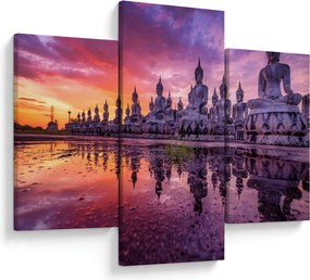 Kép - Buddhák naplementekor (90x60 cm)