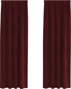 vidaXL Sötétítő függönyök 2 pcs Bordó 140 x 245 cm Bársony