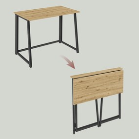 Összecsukható ZARIMO íróasztal 80x40 cm, artisan tölgy