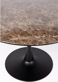 Kerek étkezőasztal márvány dekoros asztallappal ø 110 cm Maru – White Label