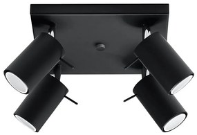 Sollux SL.0094 - Spotlámpa RING 4 4xGU10/10W/230V fekete