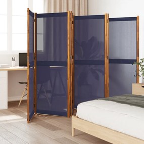 sötétkék 6 paneles térelválasztó 420 x 180 cm