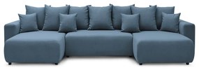 Kék U-alakú kanapéágy Envy - Bobochic Paris