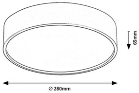 Rabalux 75010 - LARCIA LED 18W 230V IP44 4000K mennyezeti lámpa ezüst