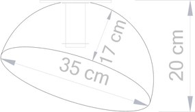 Mennyezeti Lámpa Arany SFERA SIGMA 32478