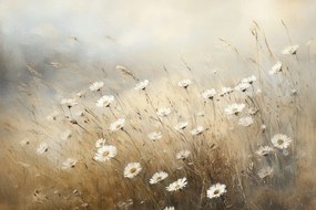 Vászonkép Canvas Természet Szabadban Rét Virágok Margaréták 120x80