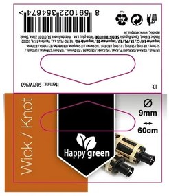 Happy Green Tartalék kanóc fáklyához, 60 cm