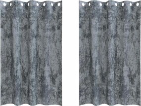 vidaXL Bársonyfüggönyök 2 pcs Ezüst Szürke 175 x 140 cm Bársony