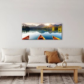 Kép - Tó csónakokkal (120x50 cm)
