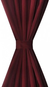 2 db bordó mikroszatén függöny 140 x 175 cm