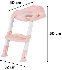 Lépcsős WC szűkítő rózsaszín