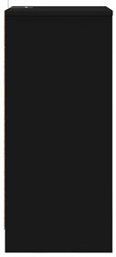 vidaXL Éjjeliszekrények fiókkal 2 pcs Fekete 40 x 30 x 467 cm Faanyag